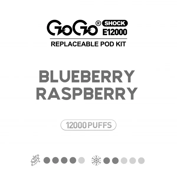 Blueberry Raspberry GOGO Shock E12000 Pod