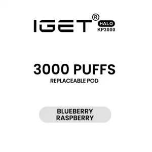 Blueberry Raspberry - IGET Halo Prefilled Pod 3000 Puffs