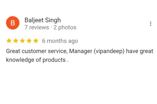 Customer Review: Baljeet Singh