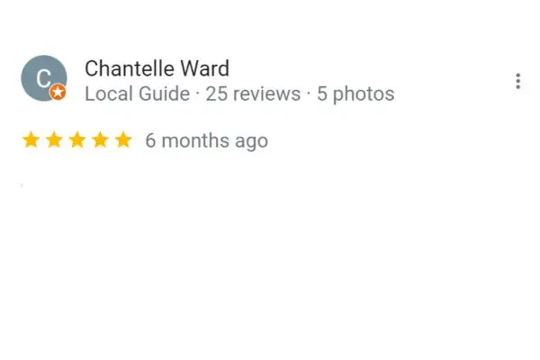 Customer Review: Chantelle Ward