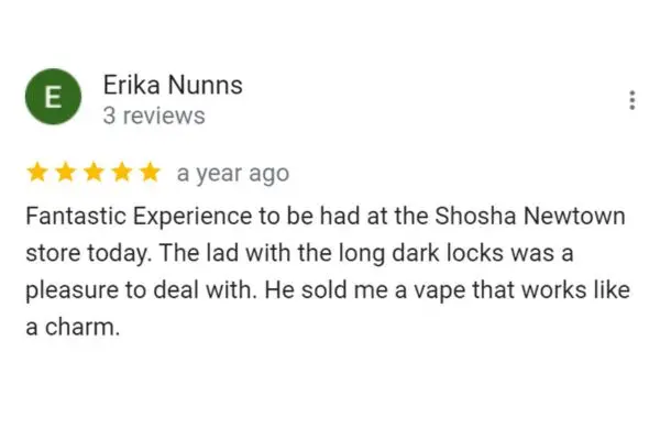 Customer Review: Erika Nunns