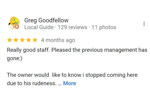 Customer Review: Greg Goodfellow