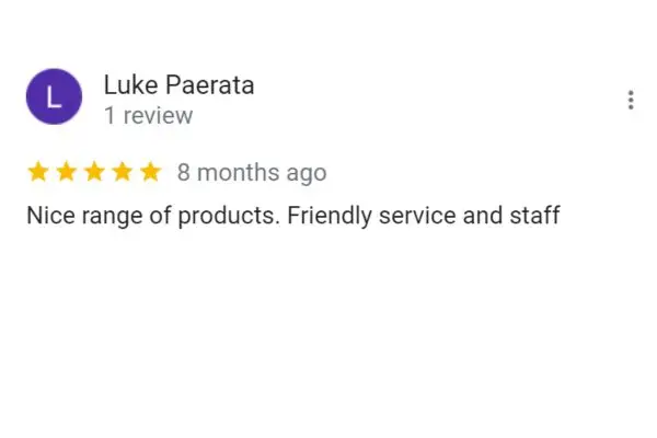 Customer Review: Luke Paerata