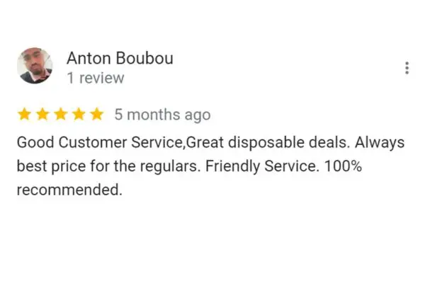Customer Review Of Anton Boubou