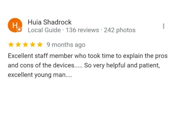 Customer Review Of Huia Shsadrock