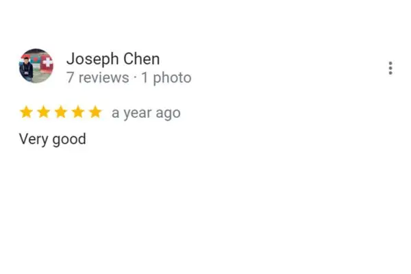 Customer Review Of Joseph Chen