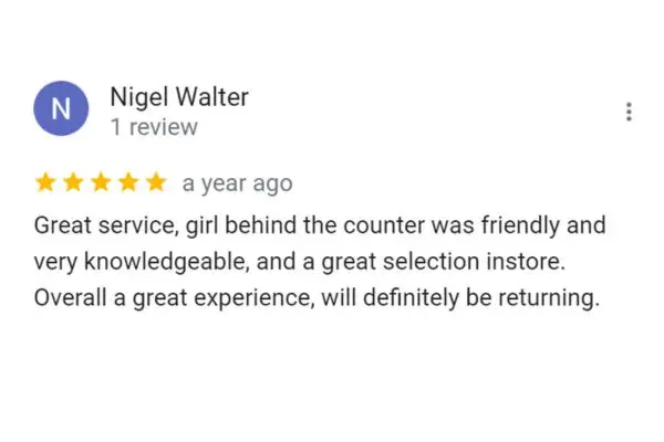 Customer Review Of Nigel Walter