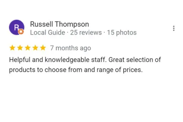 Customer Review Of Russell Thompson