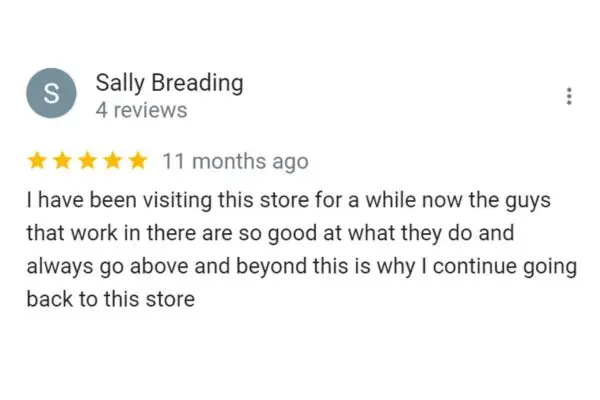Customer Review Of Sally Breading