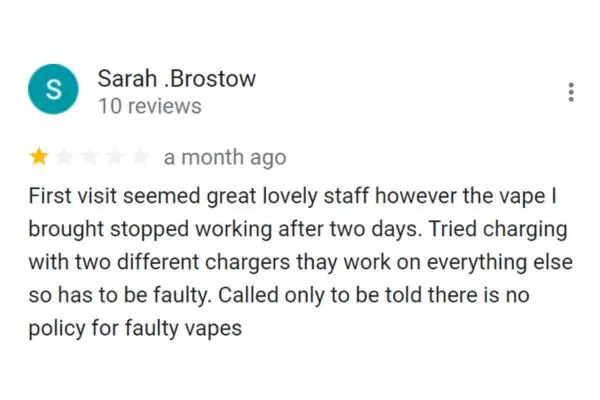 Customer Review Of Sarah Brostow