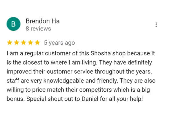 Customer Reviews Brendon Ha