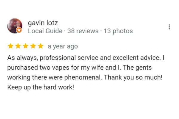 Customer Reviews Gavin Lotz