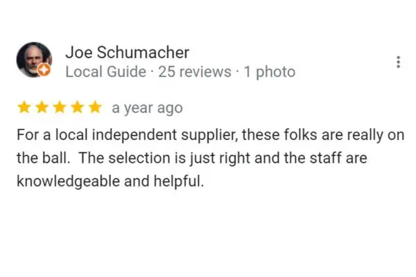 Customer Reviews: Joe Schumacher