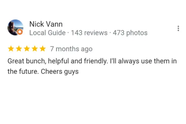 Customer Reviews Nick Vann