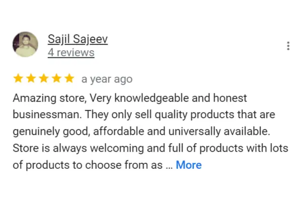 Customer Reviews Sajil Sajeev