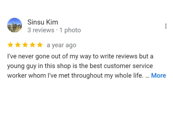 Customer Reviews Sinsu Kim