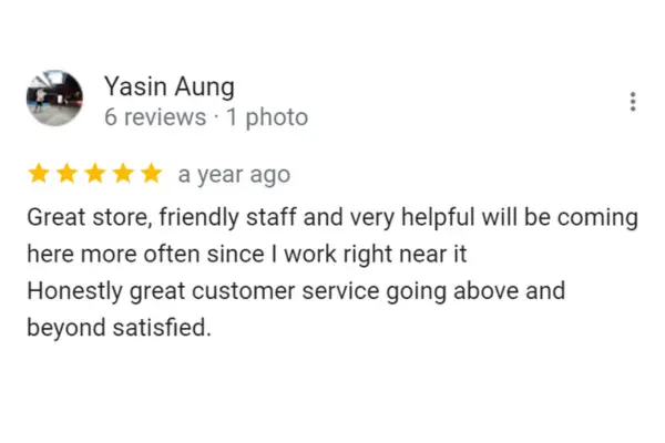 Customer Reviews Yasin Aung