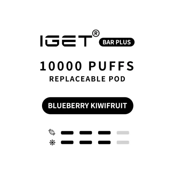 IGET Bar Plus Pod 3.0 10000 Puffs- Blueberry Kiwifruit