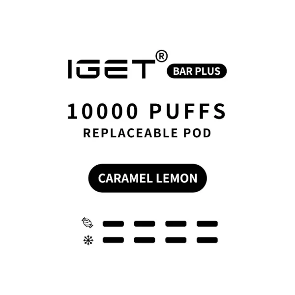 IGET Bar Plus Pod 3.0 10000 Puffs- Caramel Lemon (Cola)