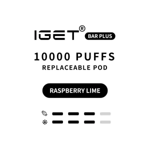 IGET Bar Plus Pod 3.0 10000 Puffs - Raspberry Lime
