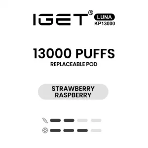 IGET LUNA KP13000 Pod - Strawberry Raspberry