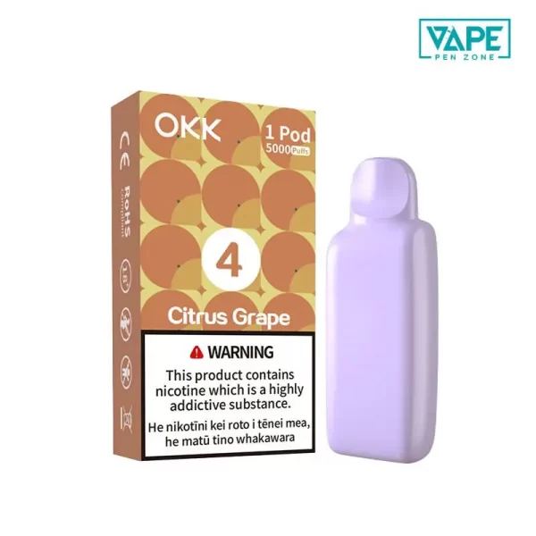 OKK Cross Pod 5000 Puffs Citrus Grape