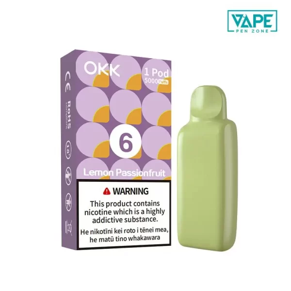 OKK Cross Pod 5000 Puffs Lemon Passionfruit