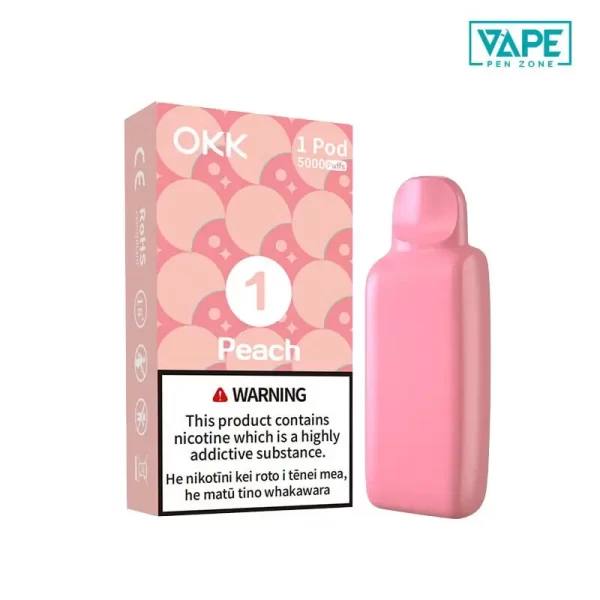 OKK Cross Pod 5000 Puffs Peach