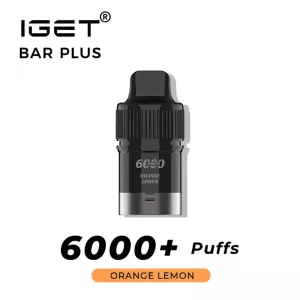 Orange Lemon IGET Bar Plus Pod 6000 Puffs
