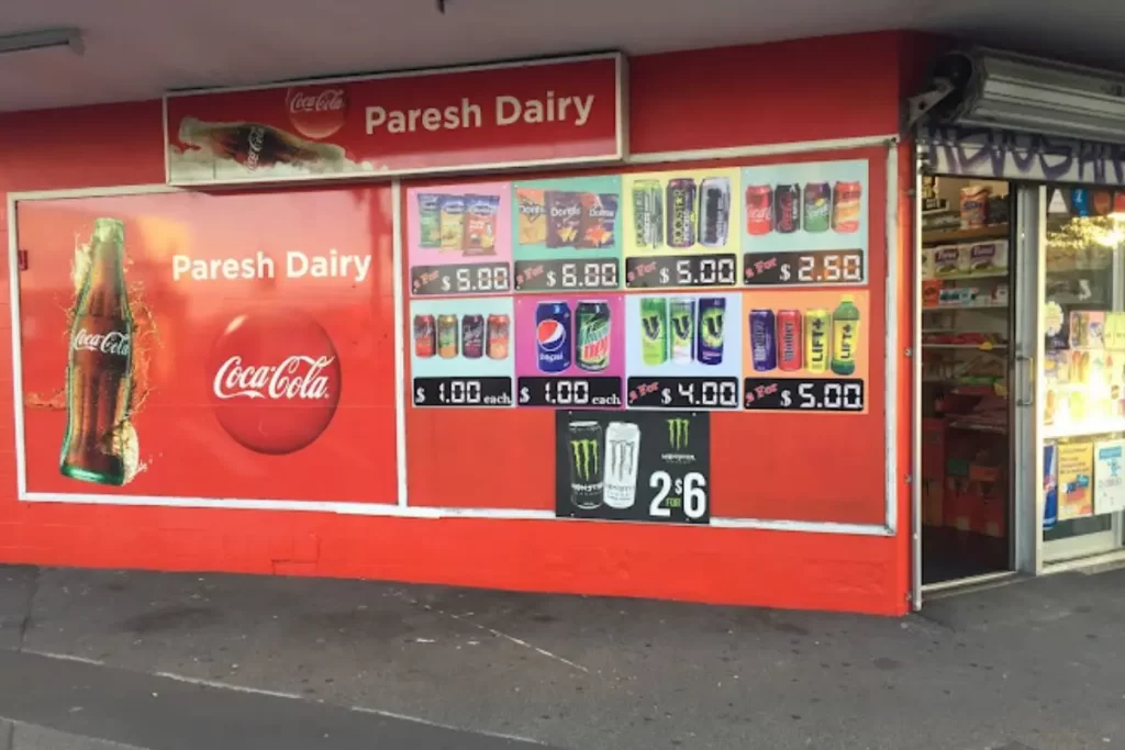 Paresh Dairy & VIV Vape Shop Signboard