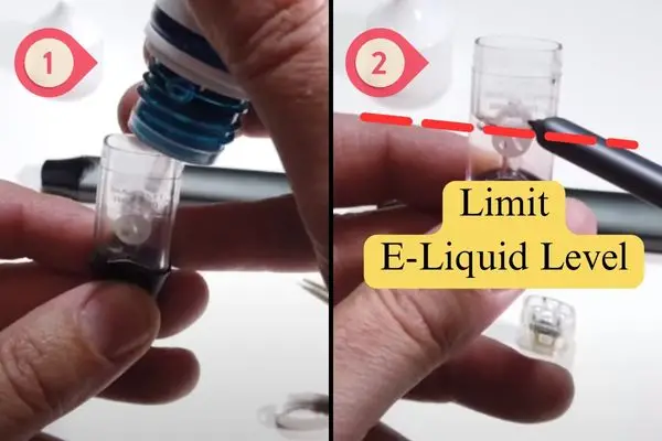 Slowly Refill The E-Liquid With A Dropper - How To Refill A Vuse Pod