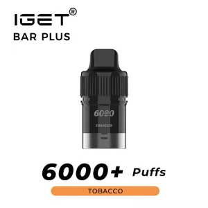 Tobacco IGET Bar Plus Pod 6000 Puffs